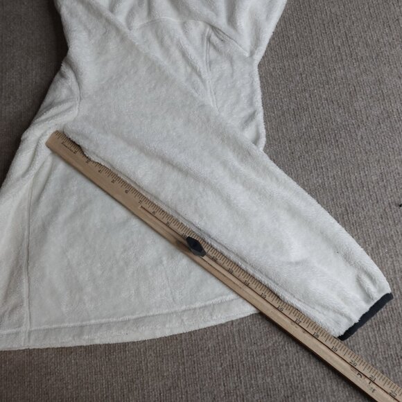 Patagonia Girls Sweater Large Off White Plush Marsupial 1/4 Zip - Picture 10 of 10